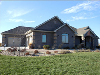 A new house with green grass