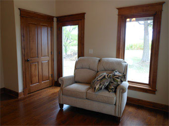 A chair on wood floors